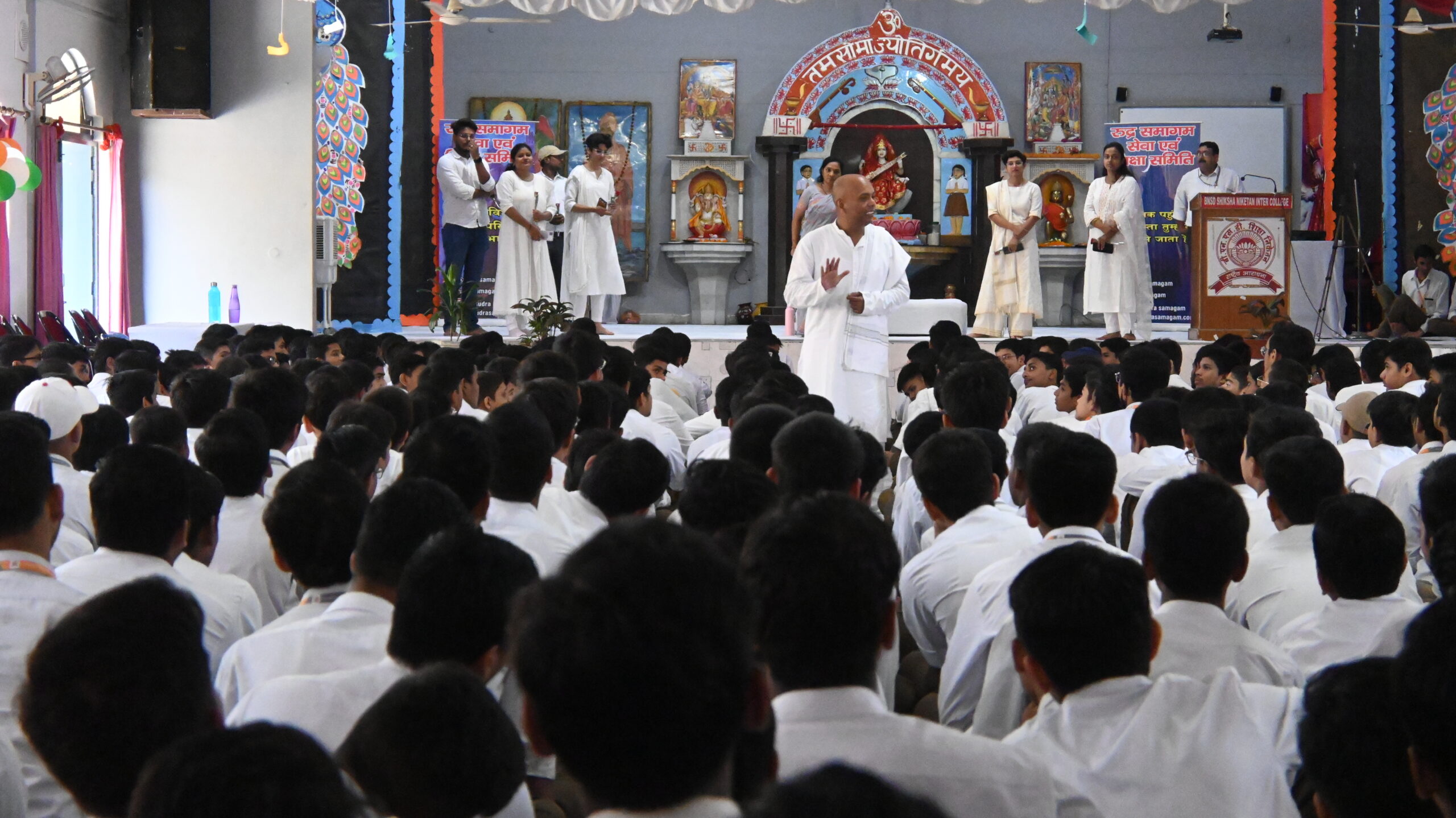 Rudrayogi moving towards BNSD, Kanpur students